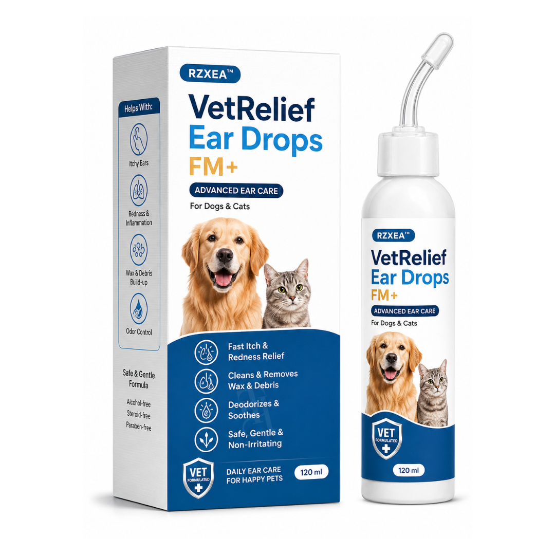 RZXEA™ VetRelief Ear Drops FM+🛡️Stop the Scratch, Heal the Root – Your Pet’s Last Ear Infection Treatment. 🛡️