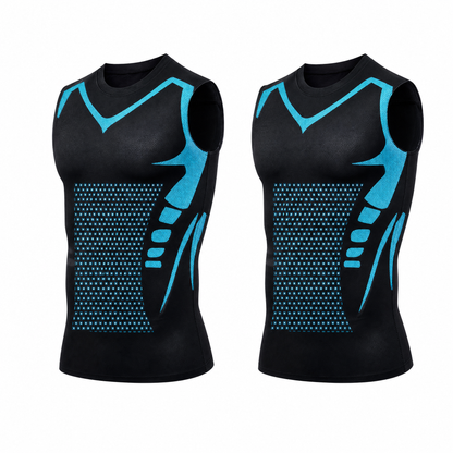 🚀2026 New Version AEXZR™ Ionic Shaping Vest, Comfortable and breathable ice-silk fabric, For men to build a perfect body（🔥🔥Limited time discount Last 30 minutes⏳）