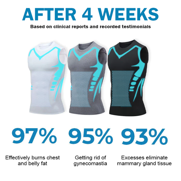 🚀2026 New Version AEXZR™ Ionic Shaping Vest, Comfortable and breathable ice-silk fabric, For men to build a perfect body（🔥🔥Limited time discount Last 30 minutes⏳）