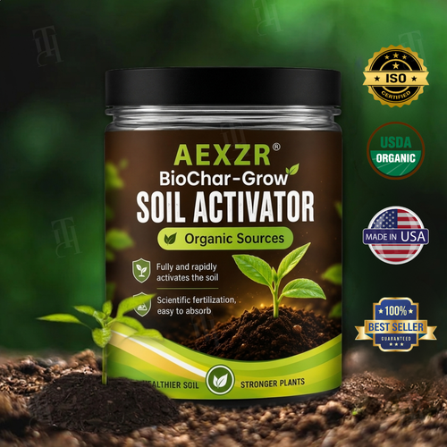 AEXZR® BioChar-Grow Soil Activator🌱 Long-term soil transformation, not just a quick fix.