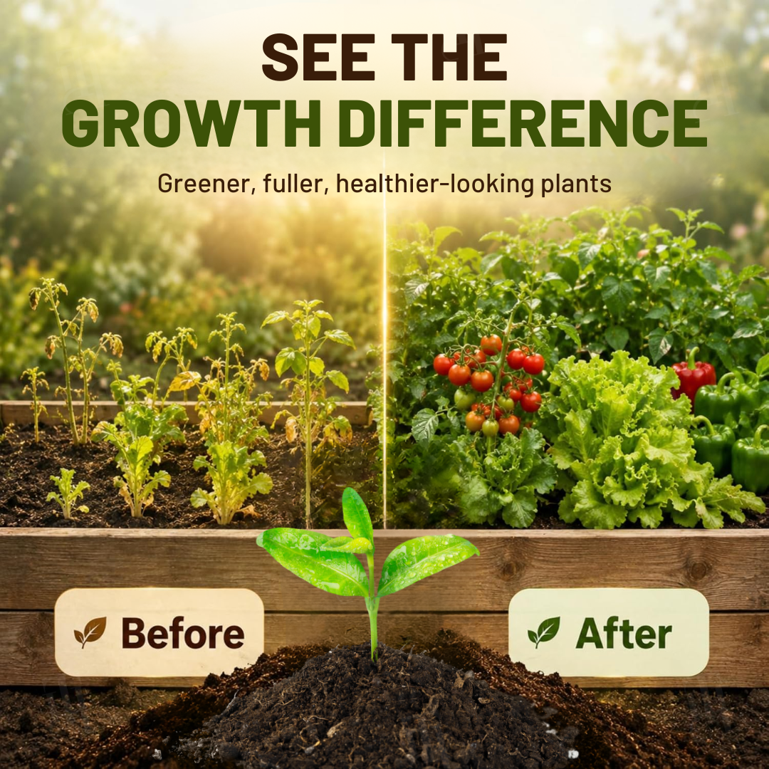 AEXZR® BioChar-Grow Soil Activator🌱 Long-term soil transformation, not just a quick fix.