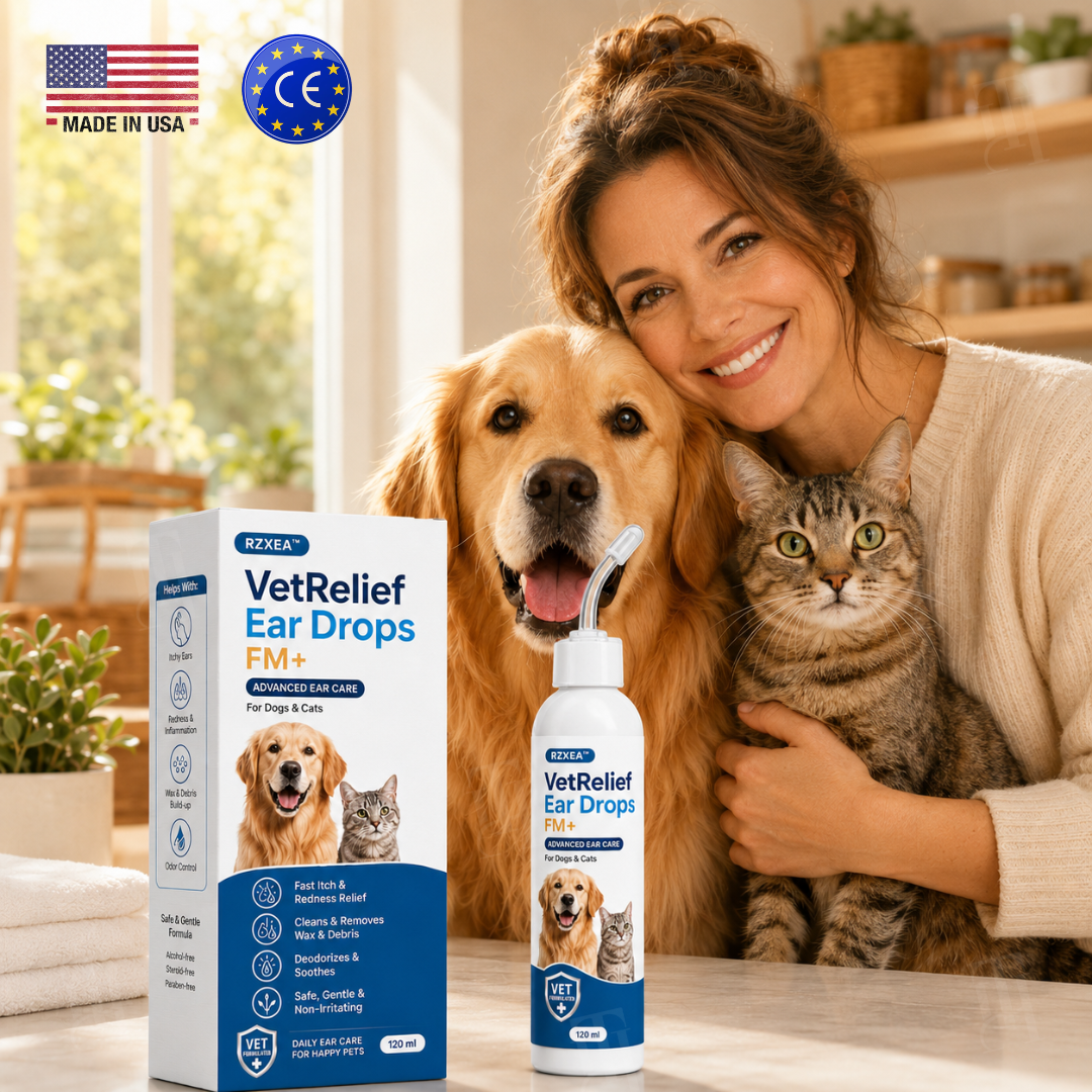 RZXEA™ VetRelief Ear Drops FM+🛡️Stop the Scratch, Heal the Root – Your Pet’s Last Ear Infection Treatment. 🛡️