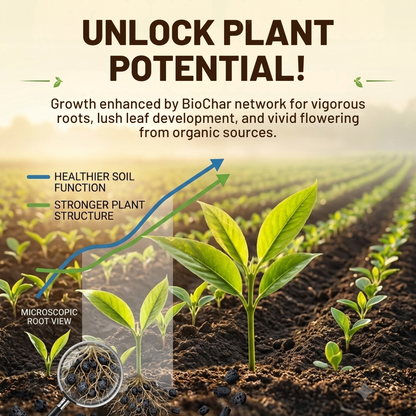 AEXZR® BioChar-Grow Soil Activator🌱 Long-term soil transformation, not just a quick fix.