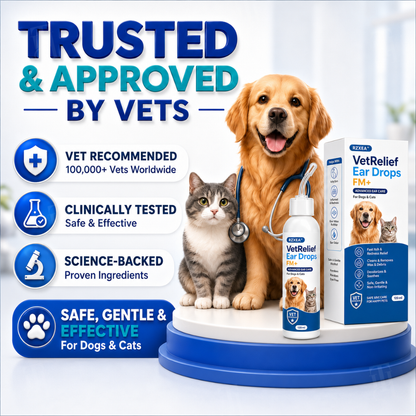 RZXEA™ VetRelief Ear Drops FM+🛡️Stop the Scratch, Heal the Root – Your Pet’s Last Ear Infection Treatment. 🛡️