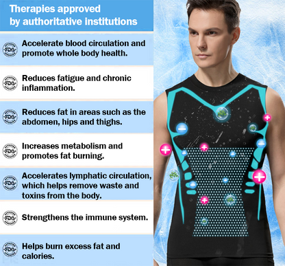 🚀2026 New Version AEXZR™ Ionic Shaping Vest, Comfortable and breathable ice-silk fabric, For men to build a perfect body（🔥🔥Limited time discount Last 30 minutes⏳）