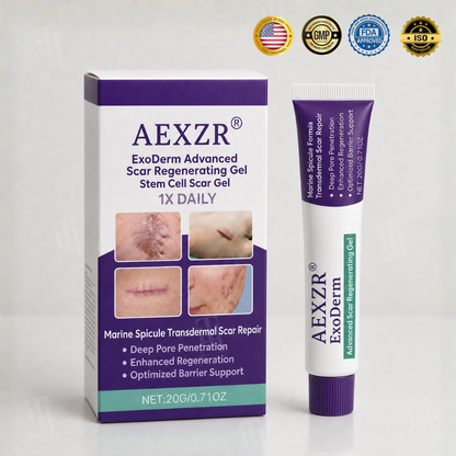 AEXZR® ExoDerm Advanced Scar Regenerating Gel | Marine Spicule Transdermal Scar Repair🧬Instantly Calm Itchy Scars & Smooth Raised Tissue in Weeks 🧬