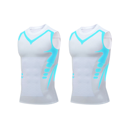 🚀2026 New Version AEXZR™ Ionic Shaping Vest, Comfortable and breathable ice-silk fabric, For men to build a perfect body（🔥🔥Limited time discount Last 30 minutes⏳）