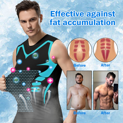 🚀2026 New Version AEXZR™ Ionic Shaping Vest, Comfortable and breathable ice-silk fabric, For men to build a perfect body（🔥🔥Limited time discount Last 30 minutes⏳）