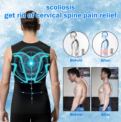 🚀2026 New Version AEXZR™ Ionic Shaping Vest, Comfortable and breathable ice-silk fabric, For men to build a perfect body（🔥🔥Limited time discount Last 30 minutes⏳）