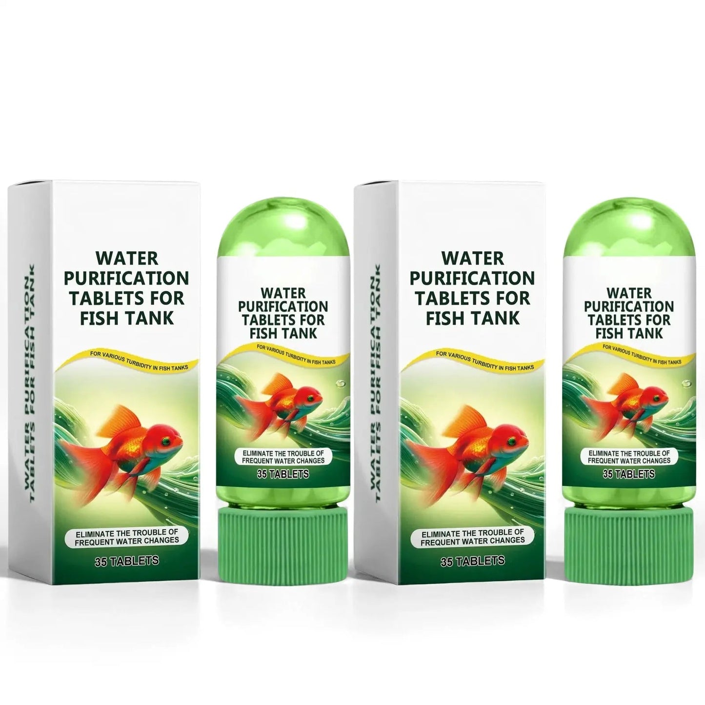 Aquarium Water Purification Tablets, Water Quality Dedicated to Clean Deodorizing Algae Stains Sludge Clear Fish Pond Aquarium Water Purification Tablets for Fish Pond Cleaner Eliminates Cloudy Substances Safely Removes Algae Stains