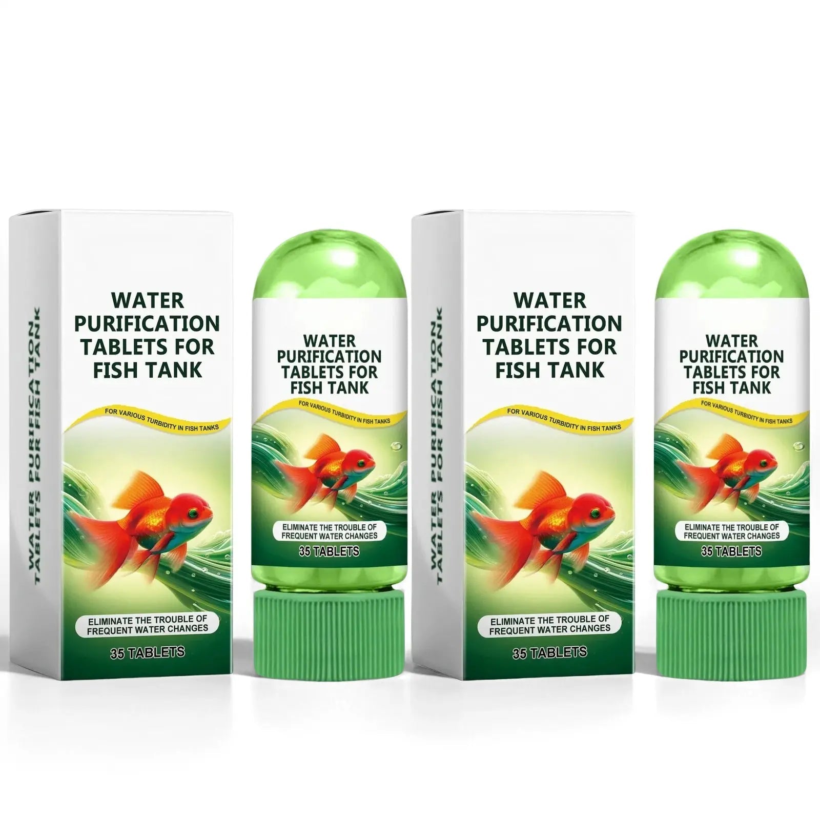 Aquarium Water Purification Tablets, Water Quality Dedicated to Clean Deodorizing Algae Stains Sludge Clear Fish Pond Aquarium Water Purification Tablets for Fish Pond Cleaner Eliminates Cloudy Substances Safely Removes Algae Stains