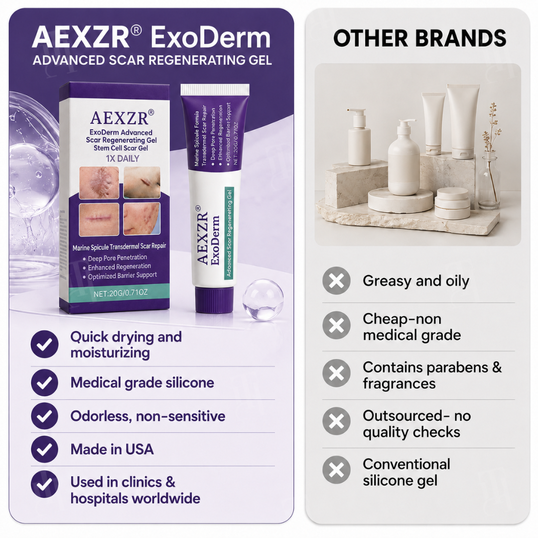 AEXZR® ExoDerm Advanced Scar Regenerating Gel | Marine Spicule Transdermal Scar Repair🧬Instantly Calm Itchy Scars & Smooth Raised Tissue in Weeks 🧬