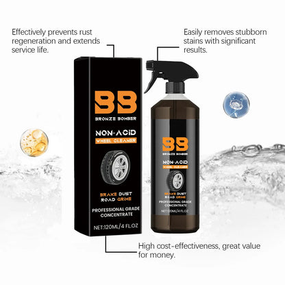 Automotive Rust Remover Spray 120ML – Fast-Acting Iron & Rust Cleaner for Wheels, Rims & All Metal Surfaces – Premium Car Detailing Chemicals, Safe for Most Automotive Finishes, Cars & Motorcycles