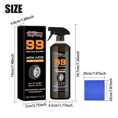 Automotive Rust Remover Spray 120ML – Fast-Acting Iron & Rust Cleaner for Wheels, Rims & All Metal Surfaces – Premium Car Detailing Chemicals, Safe for Most Automotive Finishes, Cars & Motorcycles