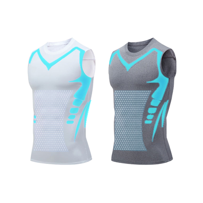 🚀2026 New Version AEXZR™ Ionic Shaping Vest, Comfortable and breathable ice-silk fabric, For men to build a perfect body（🔥🔥Limited time discount Last 30 minutes⏳）