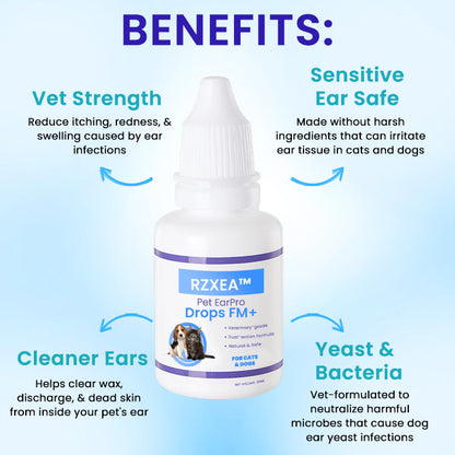 RZXEA™ Pet EarPro Drops FM+👂 Vet-Strength Relief That Reaches Deep Where Infections Hide
